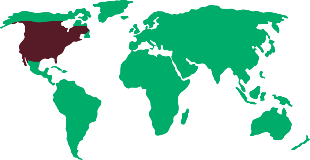 Distribución del águila americana